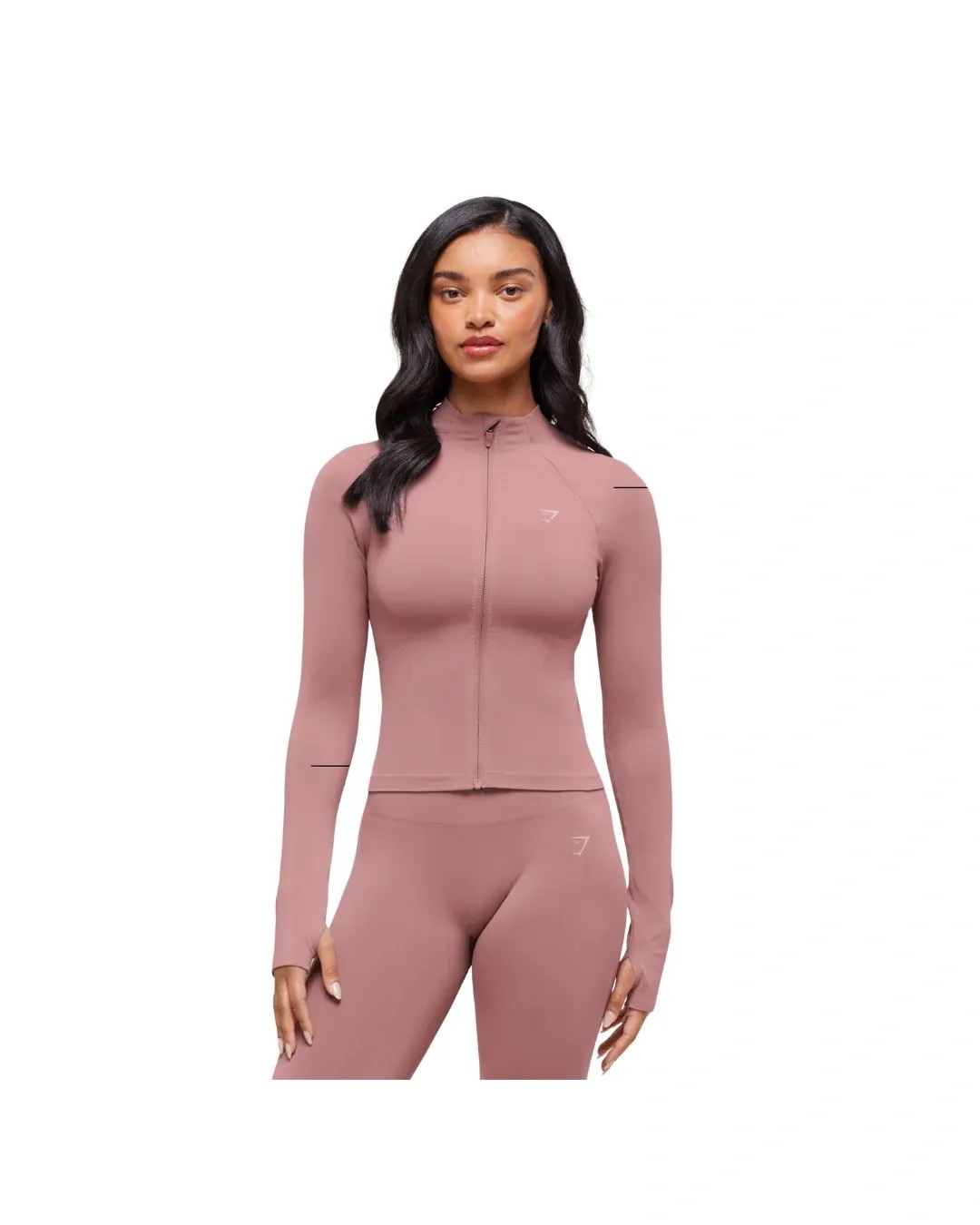 Gymshark Soft Sculpt Zip Up Jacket Calm Pink - HypeFly India View 5