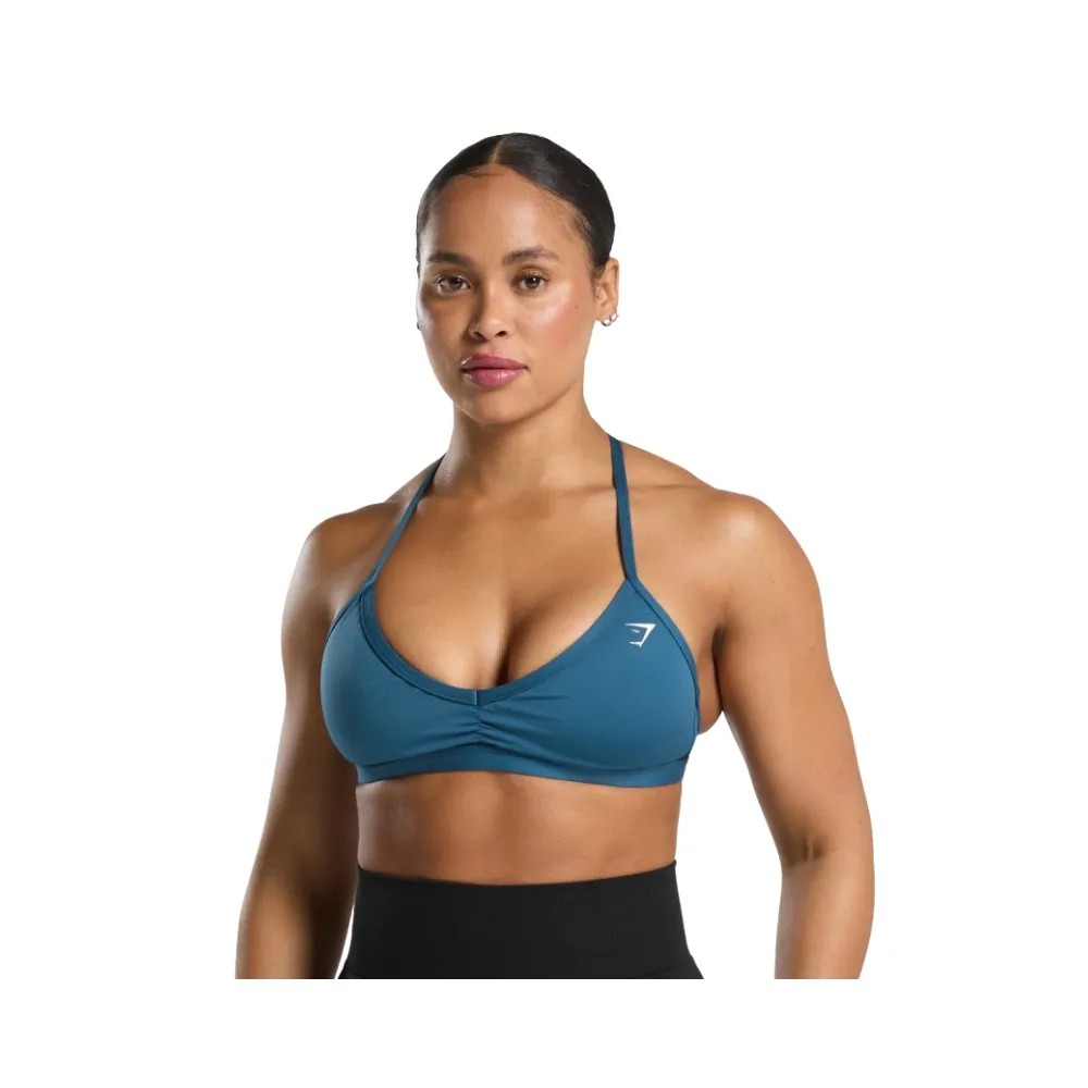 Gymshark Minimal Sports Bra- Light Support Success Blue - HypeFly India View 3