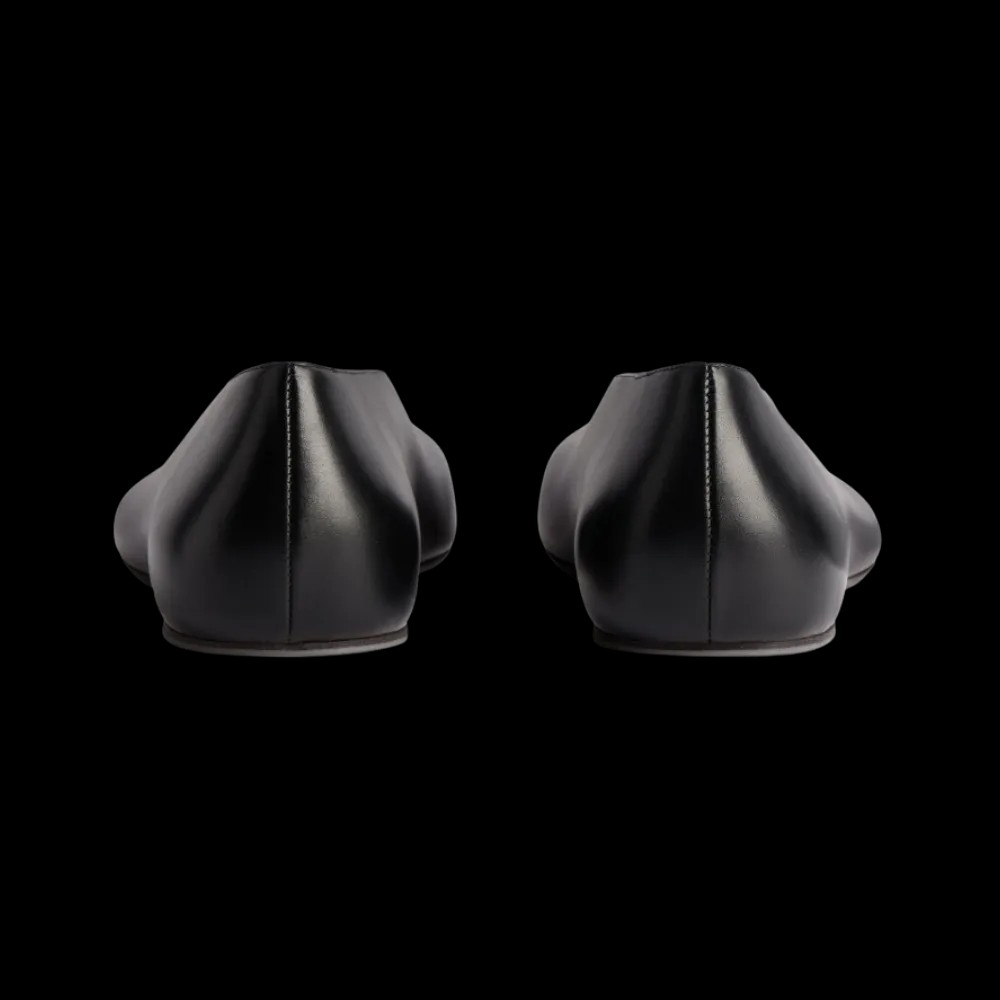 Balenciaga Duchesse Ballerina Flat In Black - HypeFly India View 4