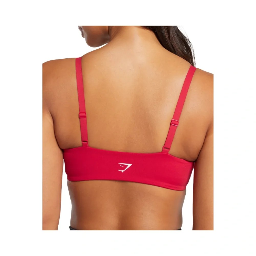 Gymshark Twist Front Bralette - Light Support Carmine Red - HypeFly India View 3