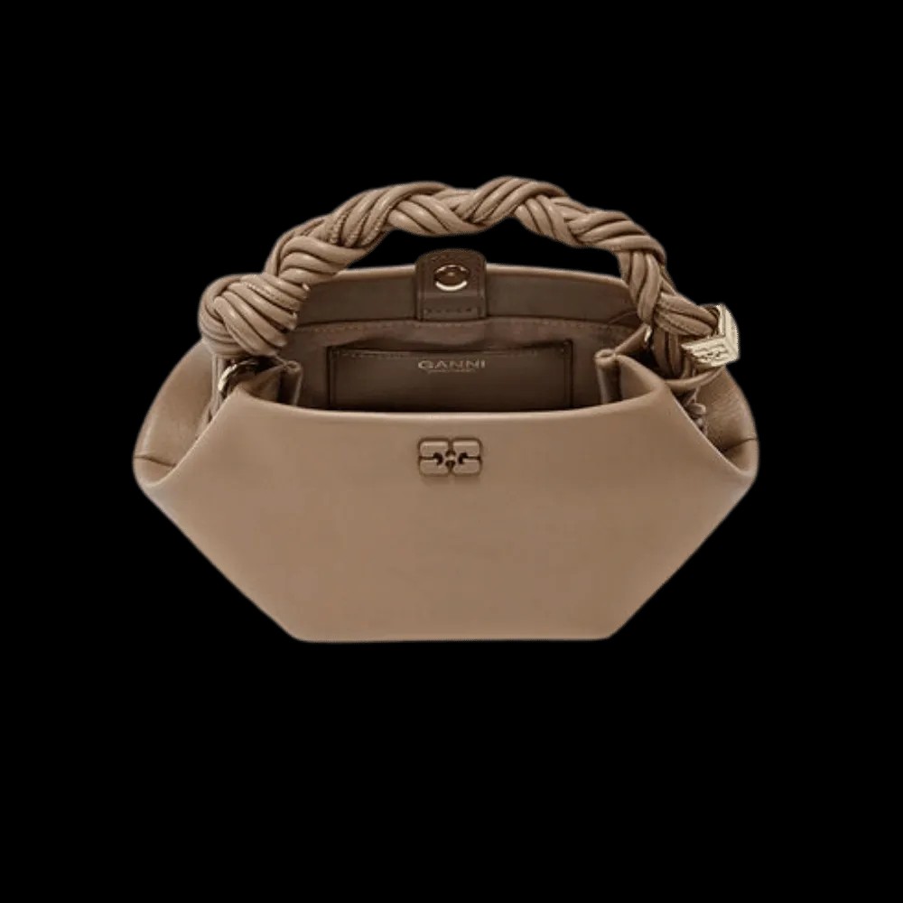 Ganni Mini Bou Bag in Brown - HypeFly India View 3