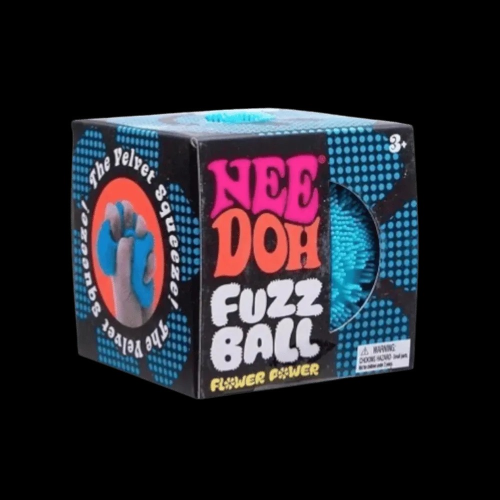 NeeDoh Flower Power Fuzz Ball Squishy Fidget Toy Blue - HypeFly India View 1