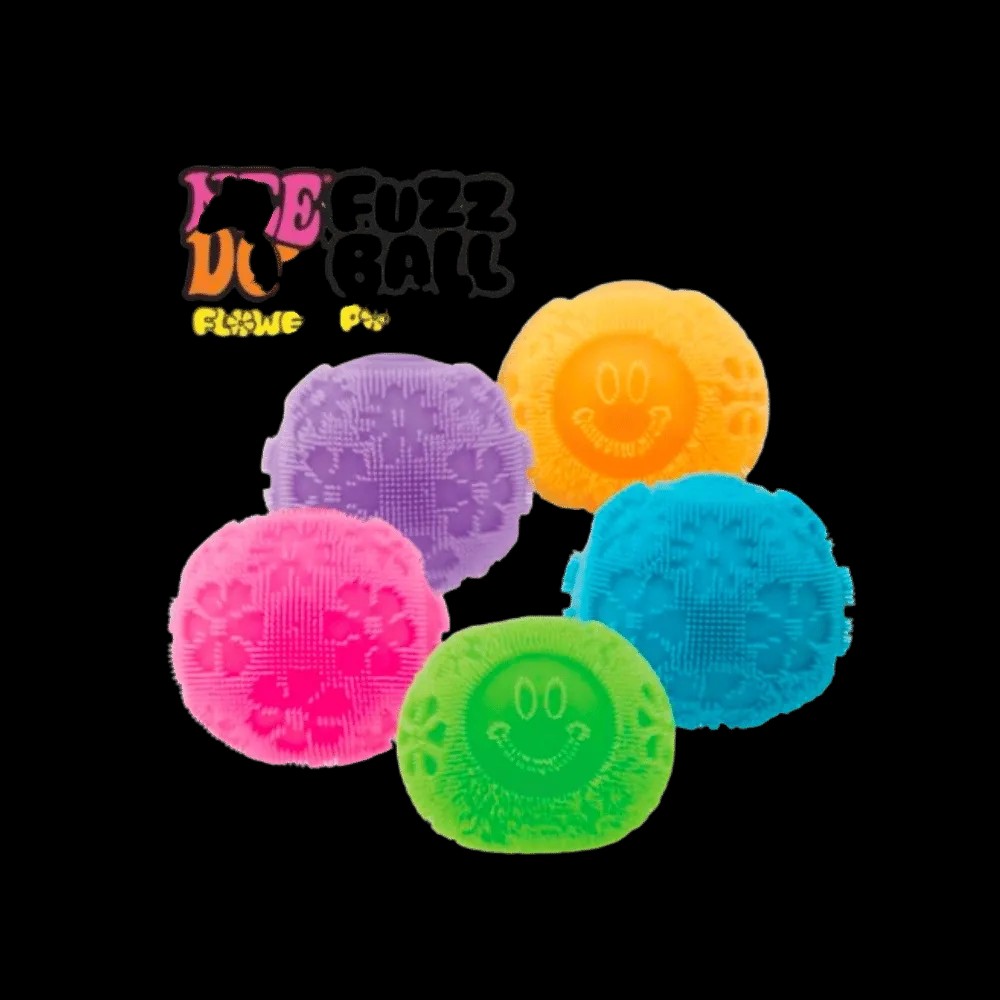 NeeDoh Flower Power Fuzz Ball Squishy Fidget Toy Blue - HypeFly India View 2