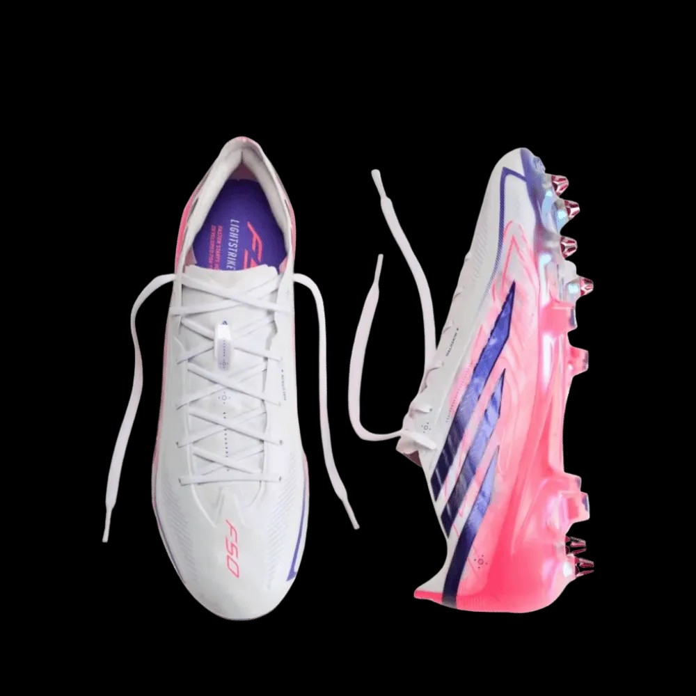 Adidas F50 Hyperfast Elite Soft Ground Soccer Cleats Cloud White - HypeFly India View 4