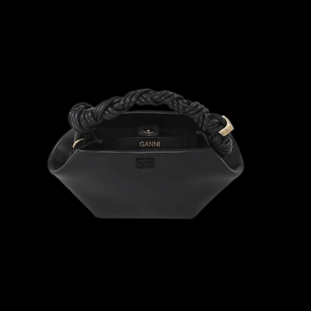 Ganni Black Mini Bou Bag - HypeFly India View 3
