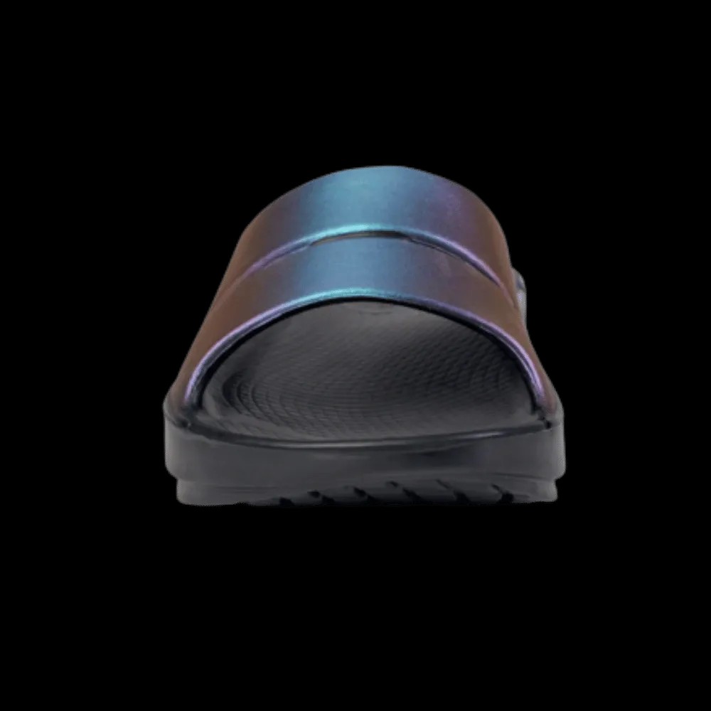 Oofos OOahh Luxe Slide Sandal -Midnight Spectre - HypeFly India View 4