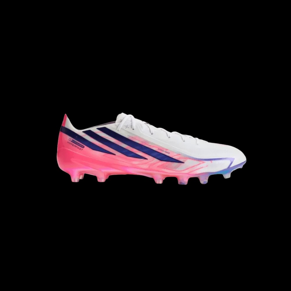 Adidas F50 Hyperfast Elite Artificial Grass Soccer Cleats Cloud White - HypeFly India View 1