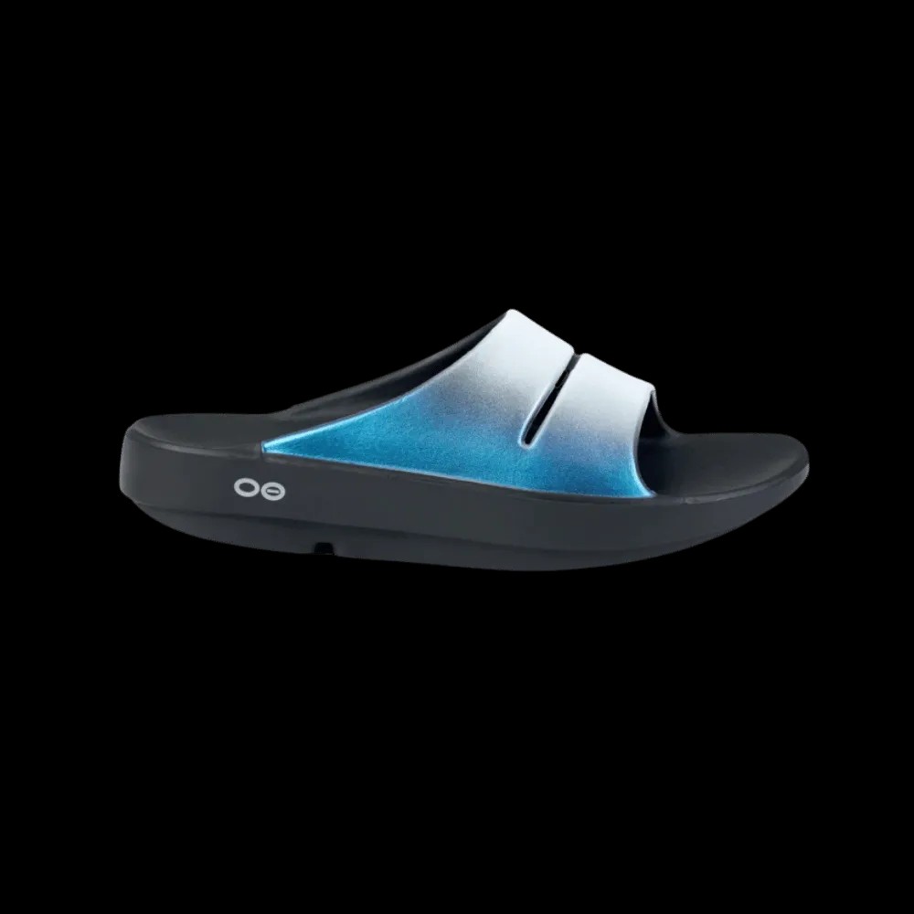 Oofos OOahh Luxe Slide Sandal - Frost - HypeFly India View 1