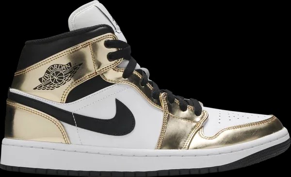 Air Jordan 1 Mid 'Metallic Gold' - HypeFly India View 1