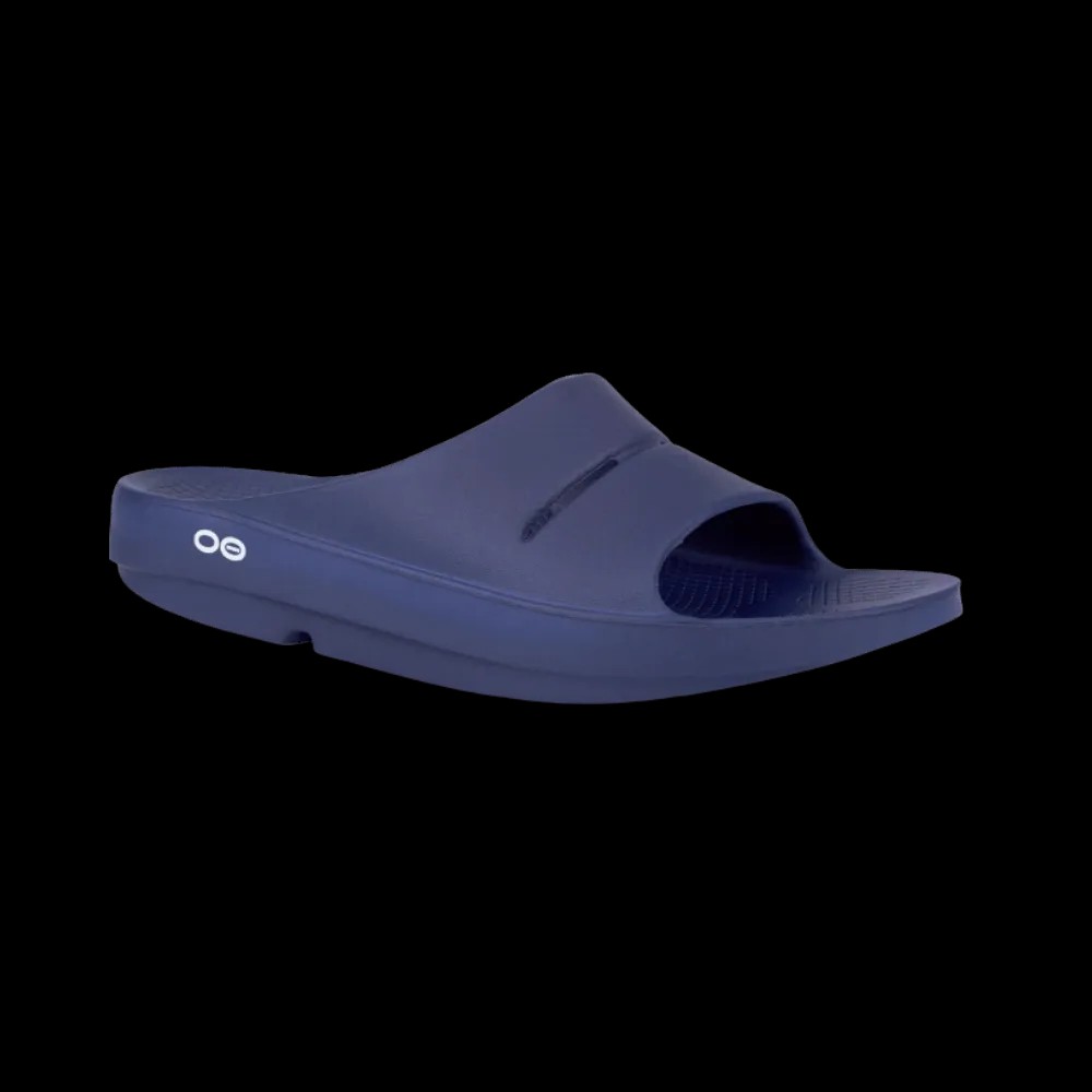  Oofos OOahh Slide Sandal Navy - HypeFly India View 2