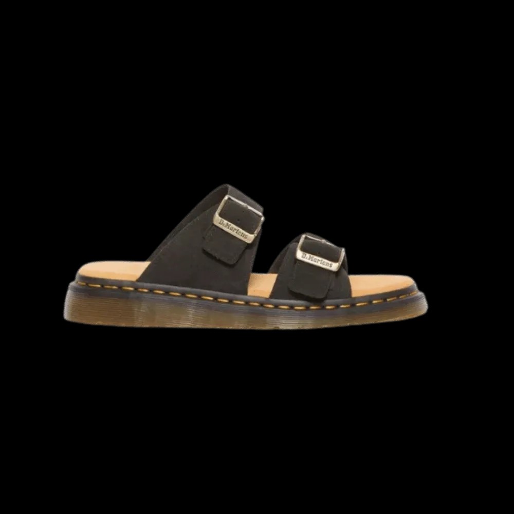 Dr Martens Josef Suede Slide Sandals Black - HypeFly India View 1