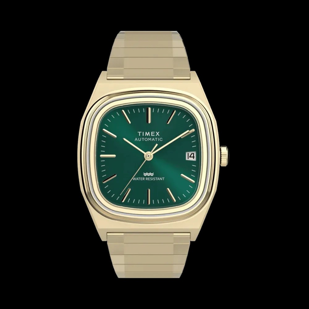 Timex Automatic 1983 E Line 34mm Stainless Steel Expansion Band Watch Green - HypeFly India View 1