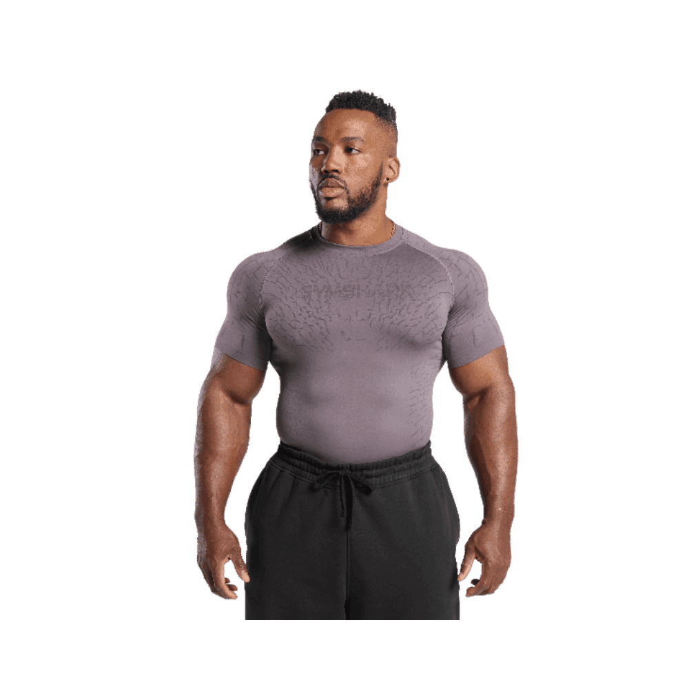 Gymshark Tectonic Seamless T Shirt Brushed Purple/Greyed Purple - HypeFly India View 1
