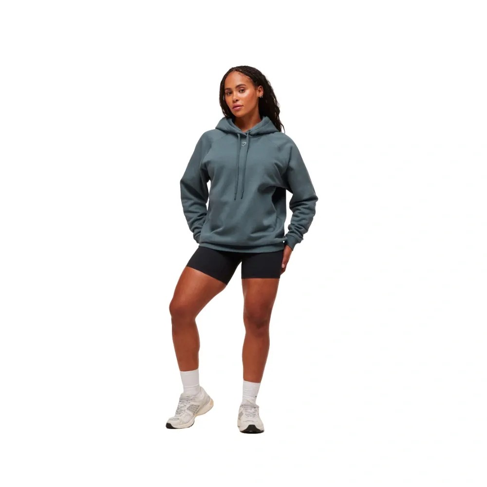 Gymshark Gritty Muscle Mommy Graphic Hoodie Titanium Blue - HypeFly India View 3
