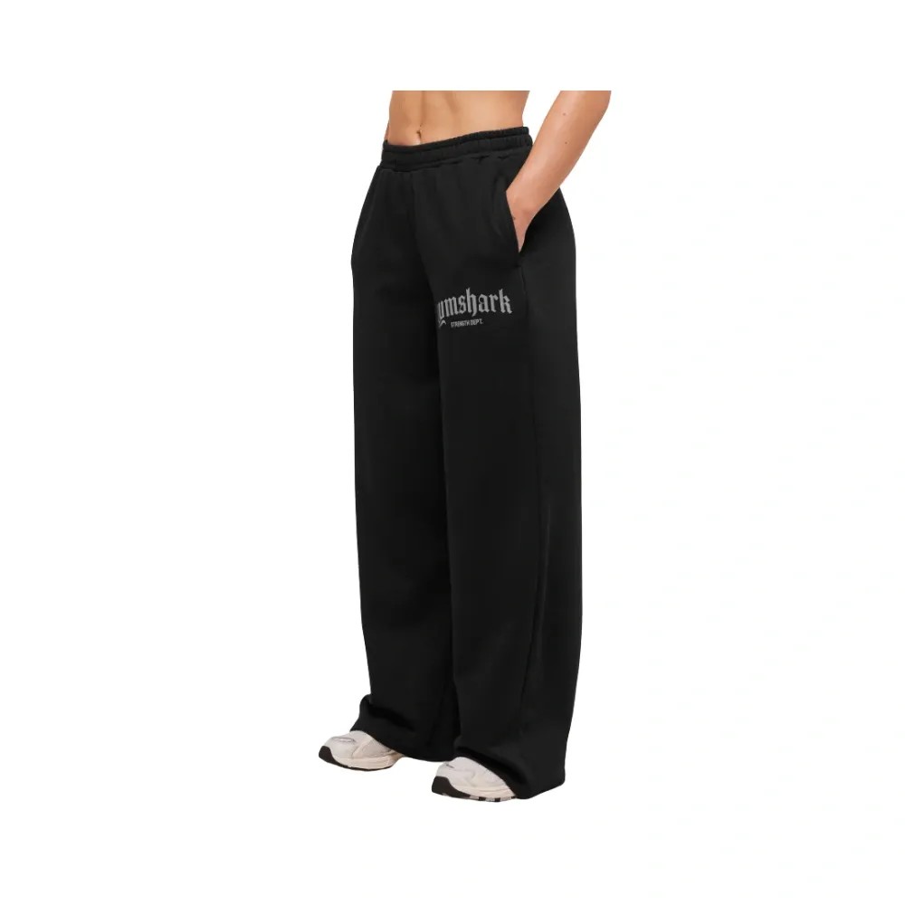 Gymshark Strength Department Wide Leg Joggers Black - HypeFly India View 3