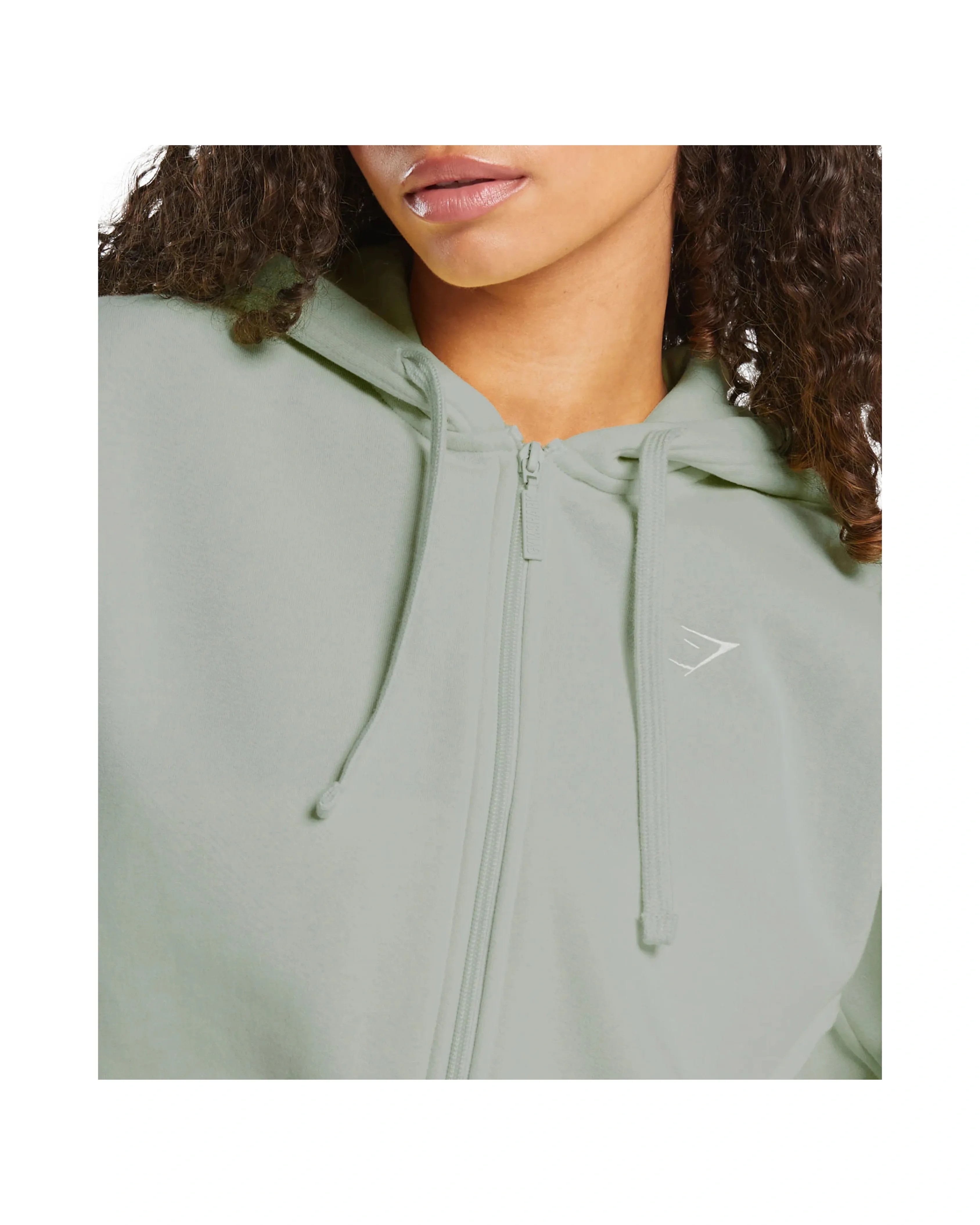 Gymshark Fleece Zip Hoodie regular fit Stone Grey - HypeFly India View 6