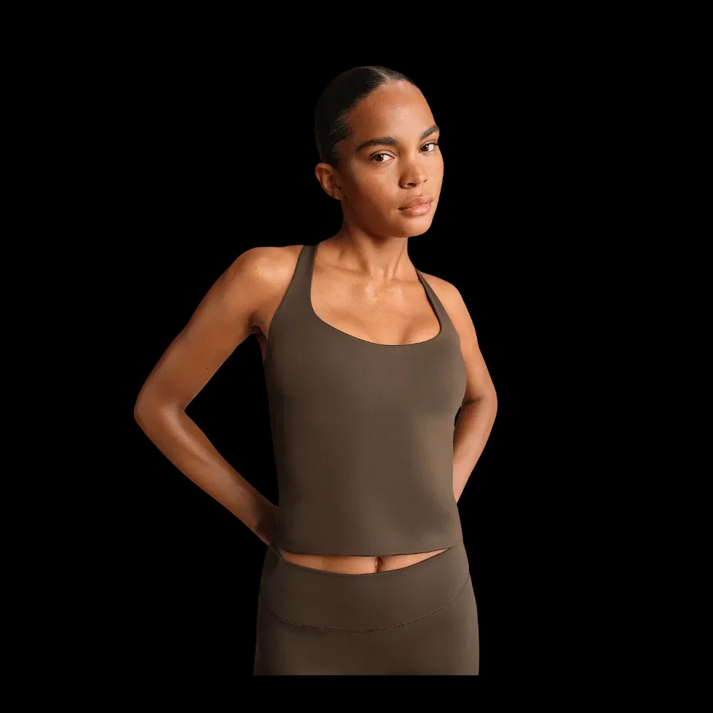 Nike X Skims Matte Women's Racerback Tank Top Dark Sepia - HypeFly India View 1