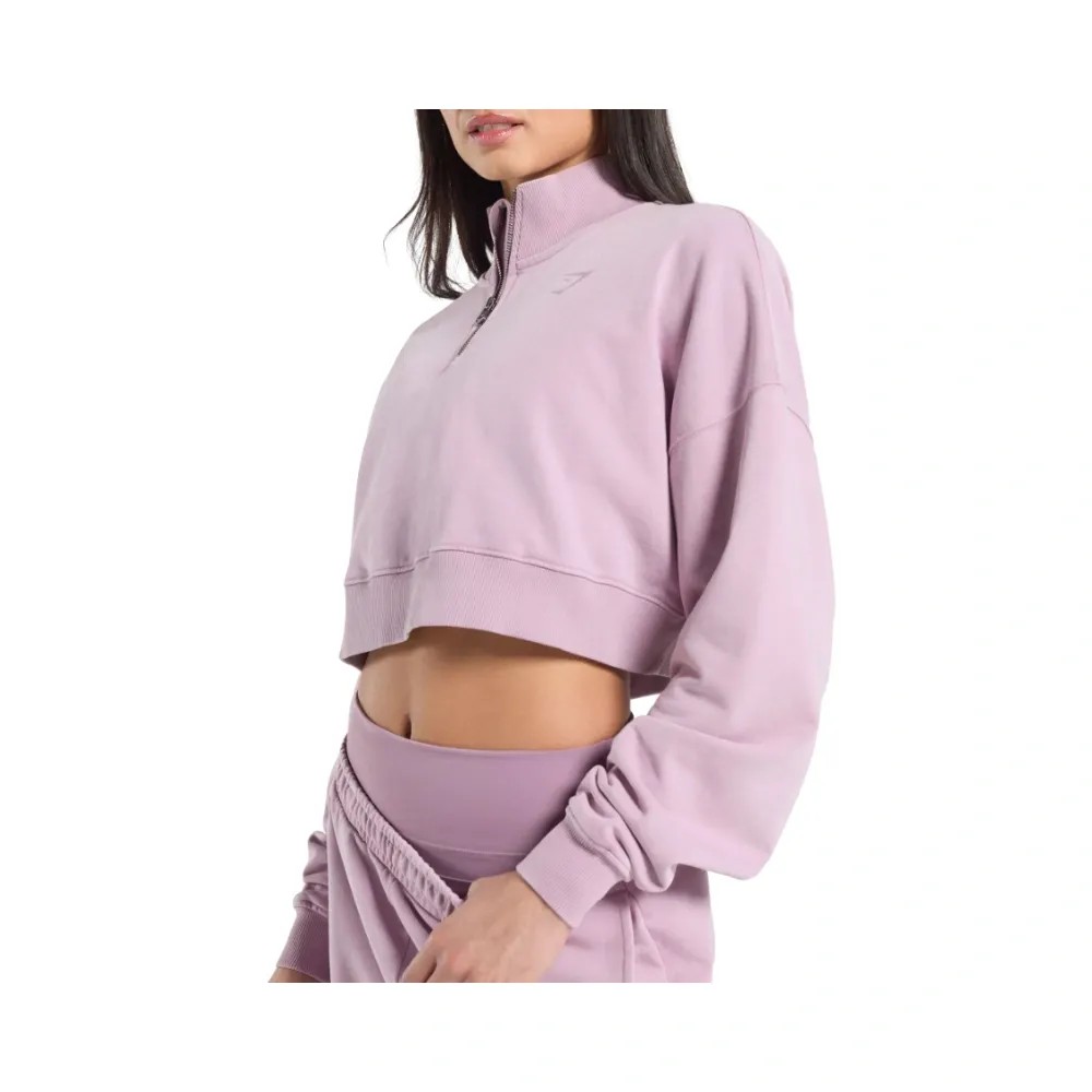 Gymshark Whitney 1/4 Zip Warm Lilac - HypeFly India View 5