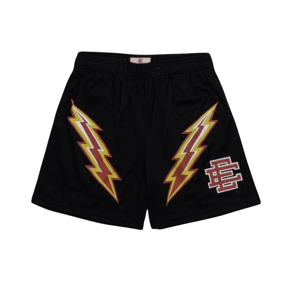 Eric Emanuel EE Basic Lightning Bolt ShortBlack/Yellow/Red - HypeFly India View 1