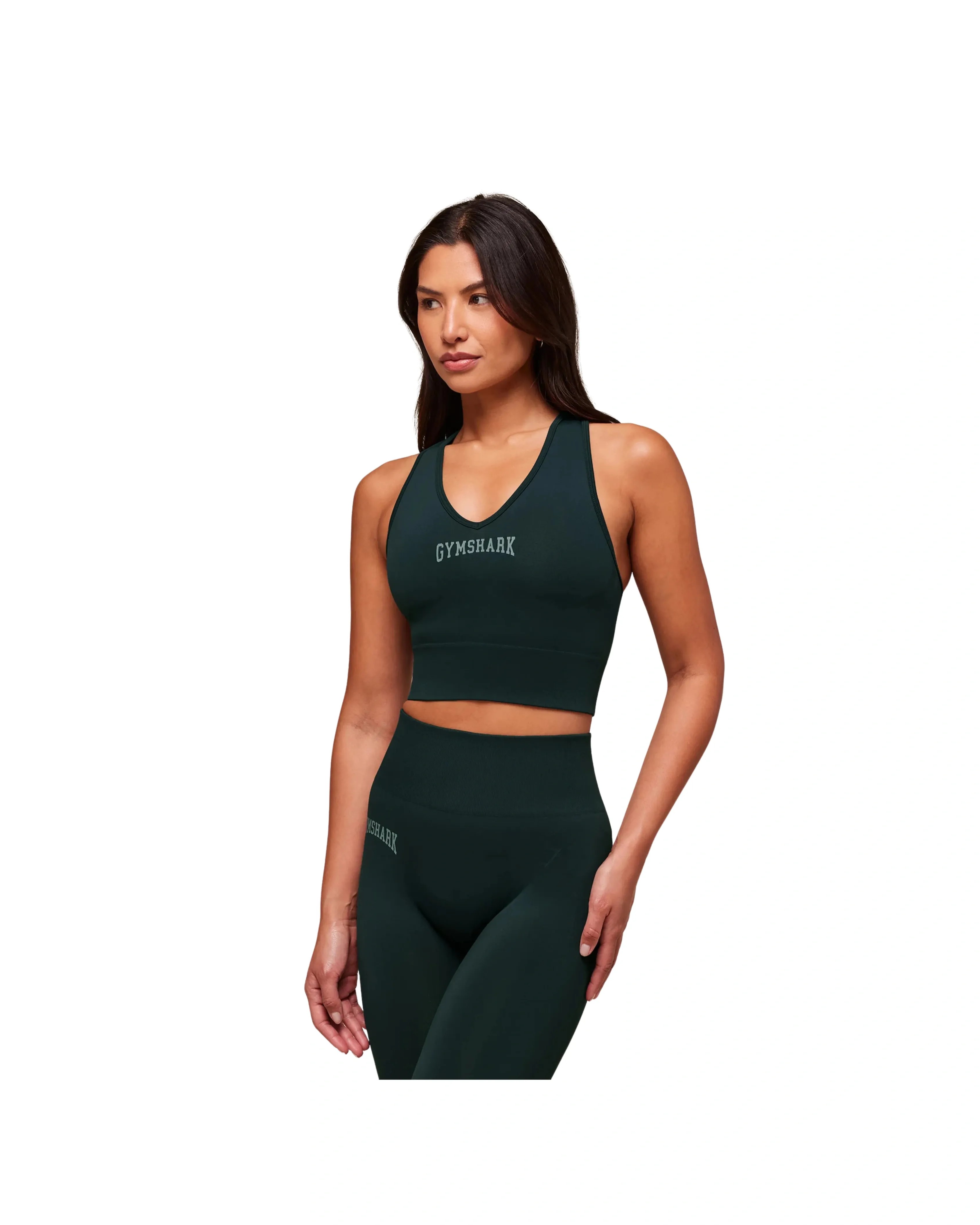 Gymshark Everyday Seamless Graphic Crop Tank Darkest Teal - HypeFly India View 6