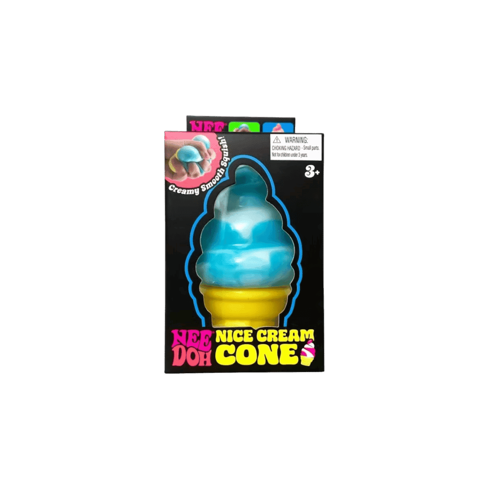 NeeDoh Nice Cream Ice Cream Cone Squishy Fidget Toy Blue - HypeFly India View 1