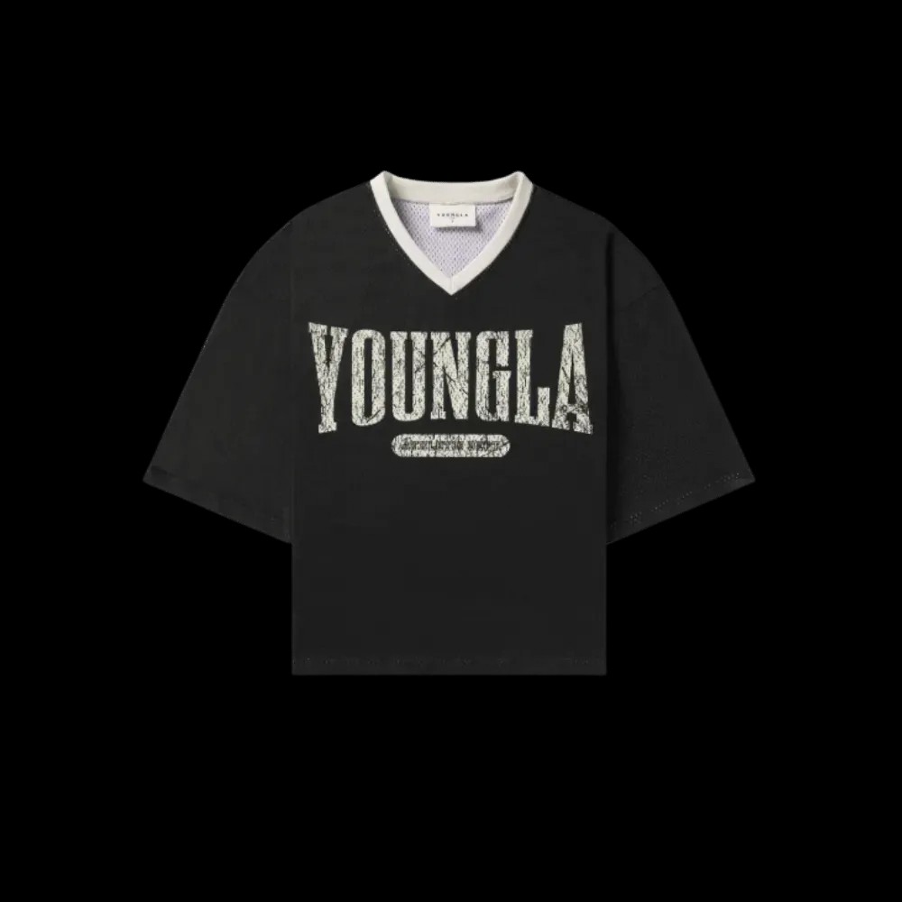 Young LA Football Cropped Jersey Black - HypeFly India View 1