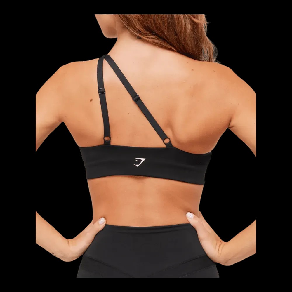 Gymshark One Shoulder Sports Bra Cherry Purple - HypeFly India View 4