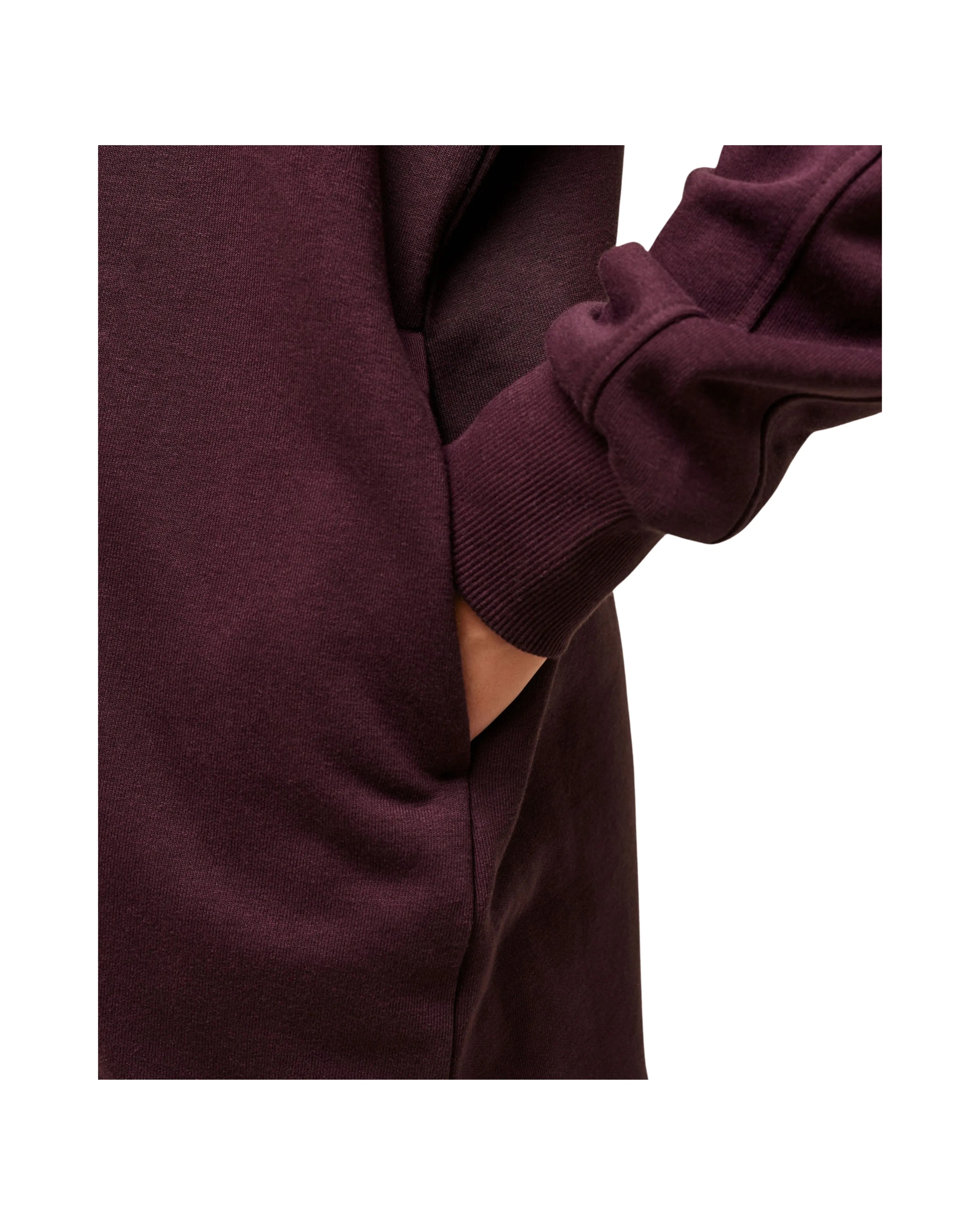 Gymshark Covered Longline Zip Up Hoodie oversized fit Cherry Purple - HypeFly India View 6
