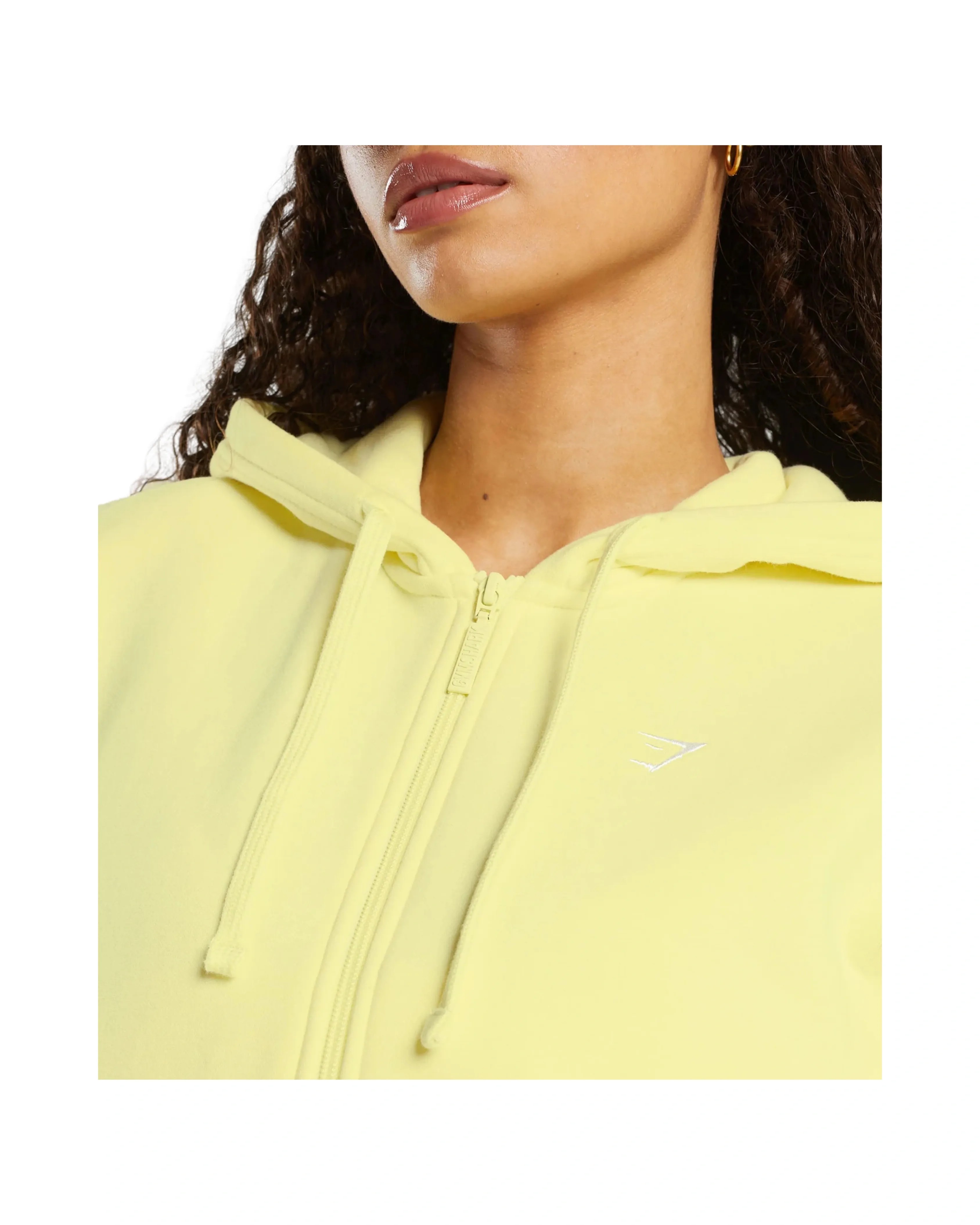 Gymshark Fleece Zip Hoodie regular fit Refresh Yellow - HypeFly India View 6