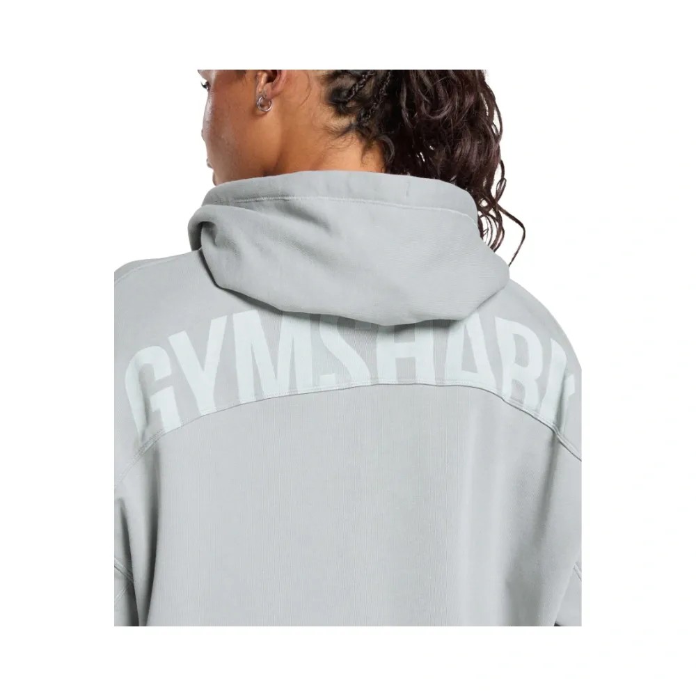 Gymshark Power Hoodie Silver Grey - HypeFly India View 2