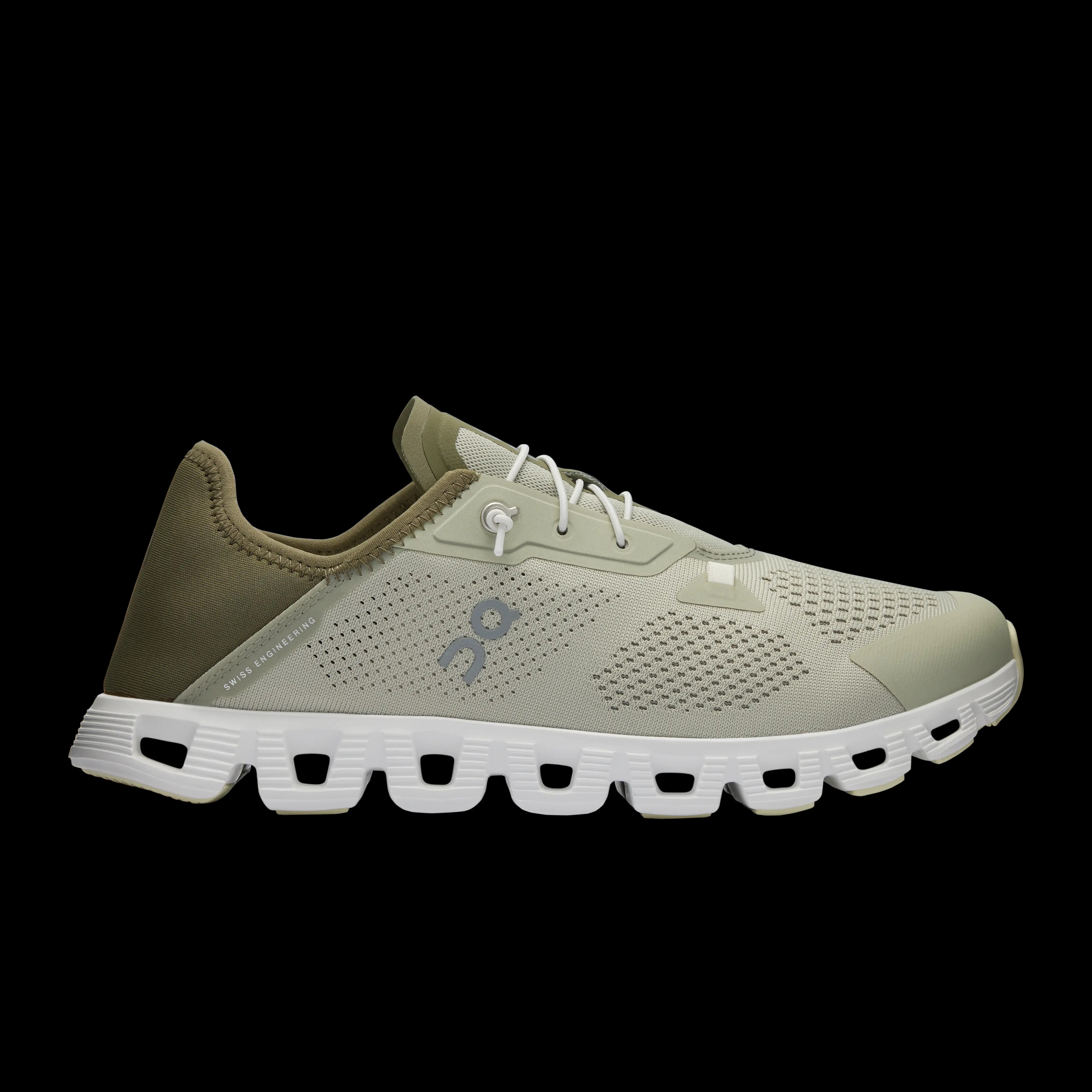 On Running Cloud 5 Coast 'Chalk/Olive' - HypeFly India View 1