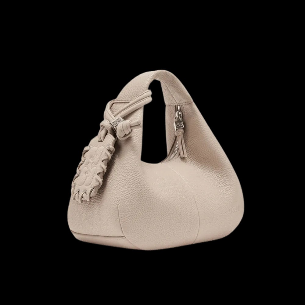 Ganni Light Grey Mini Hobo Bag - HypeFly India View 2