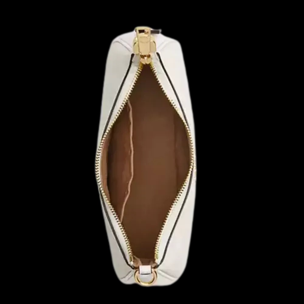 Coach Teri Shoulder Bag In Signature Canvas Chalk and Gold - HypeFly India View 3