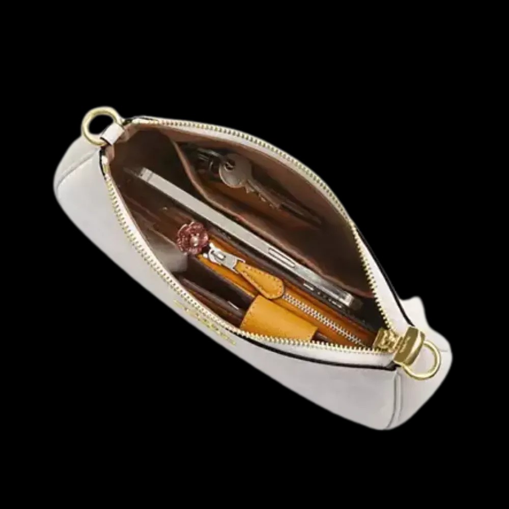 Coach Teri Shoulder Bag In Signature Canvas Chalk and Gold - HypeFly India View 5