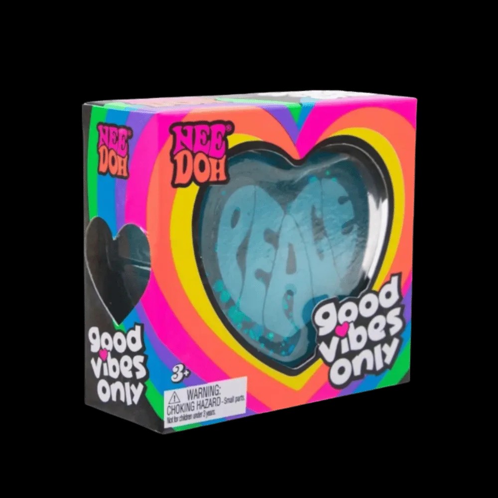 NeeDoh Good Vibes Only Squishy Fidget Toy (Text on Heart May Vary) Blue - HypeFly India View 1