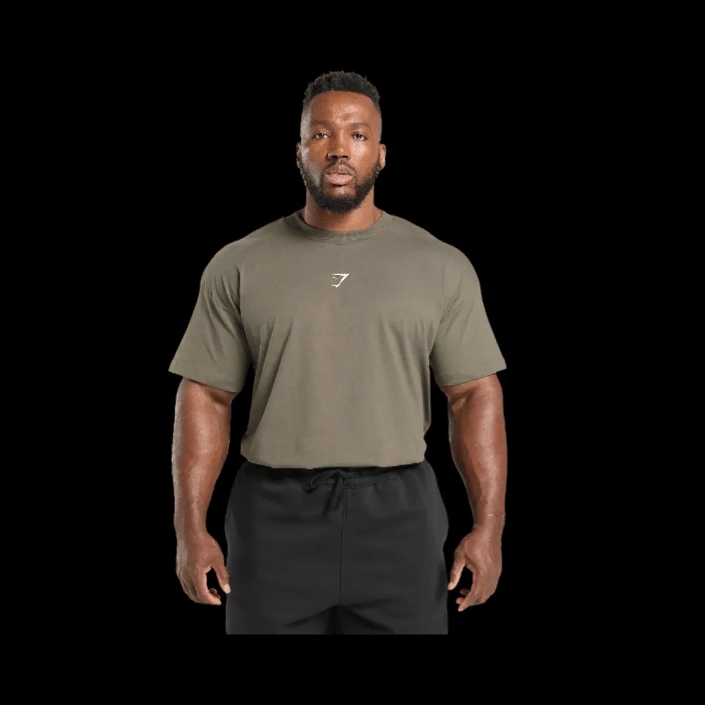 Gymshark Power Training Dept. T-Shirt Camo Brown - HypeFly India View 1