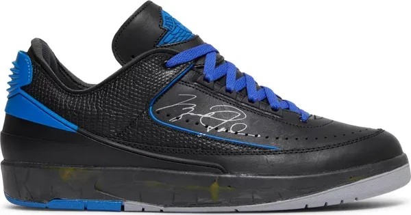 Off-White x Air Jordan 2 Retro Low SP 'Black Varsity Royal' - HypeFly India View 1