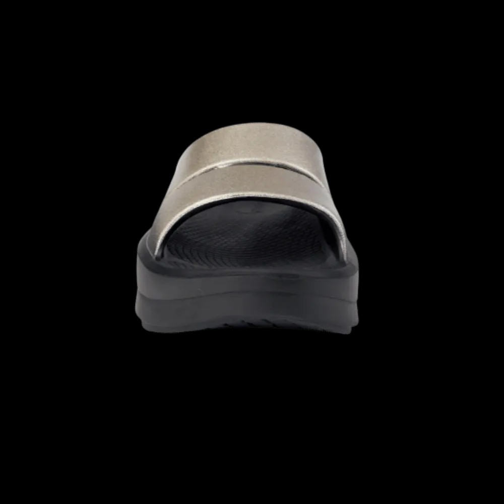Oofos OOmega OOahh Luxe Sandal - Latte - HypeFly India View 3