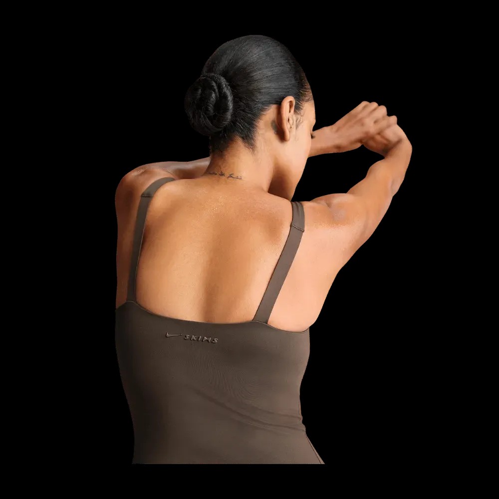 Nike X Skims Matte Women's Square-Neck Tank  Dark Sepia - HypeFly India View 5
