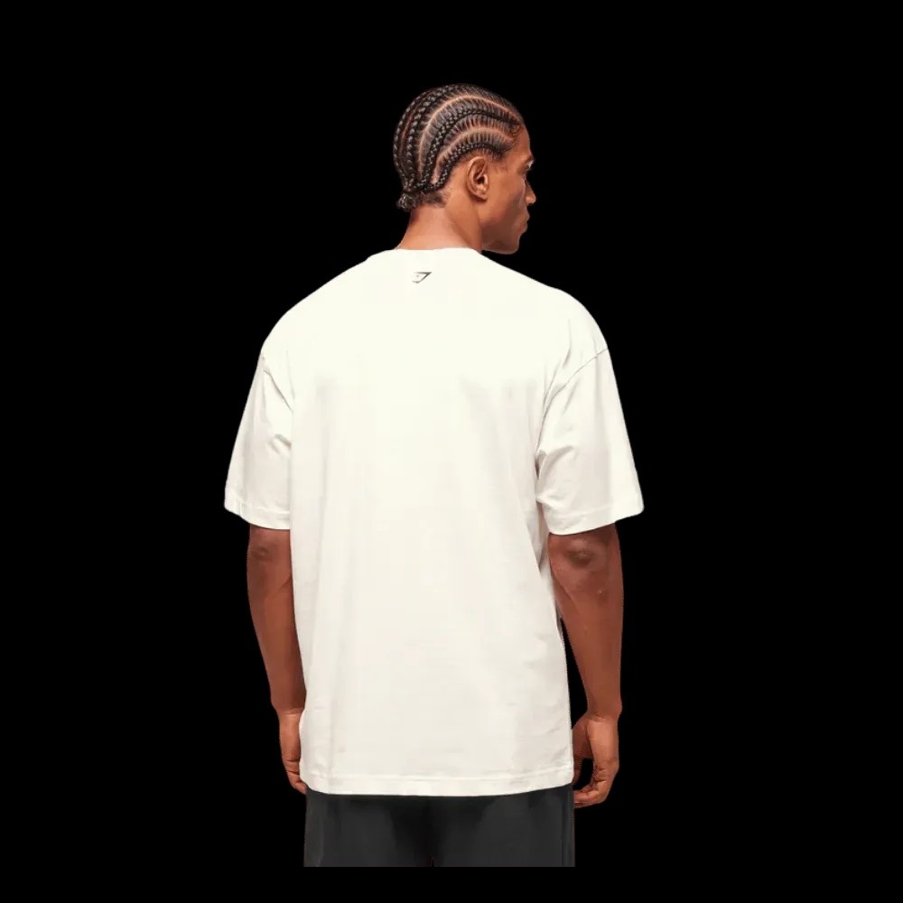 Gymshark Hispanic Heritage T-Shirt Oversized Fit Soft White - HypeFly India View 3
