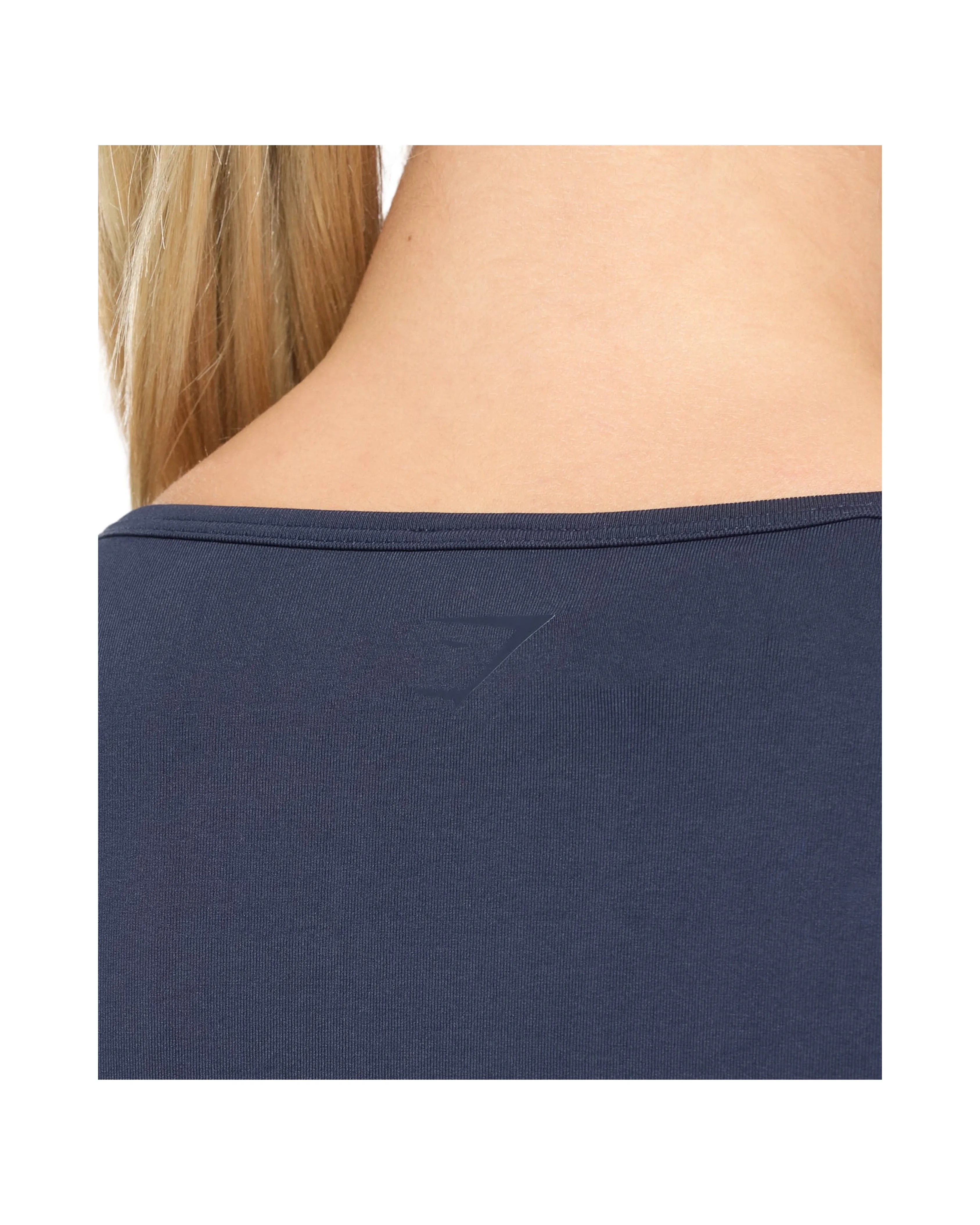 Gymshark Contrast Seamless Crop Top Heavy Blue - HypeFly India View 7