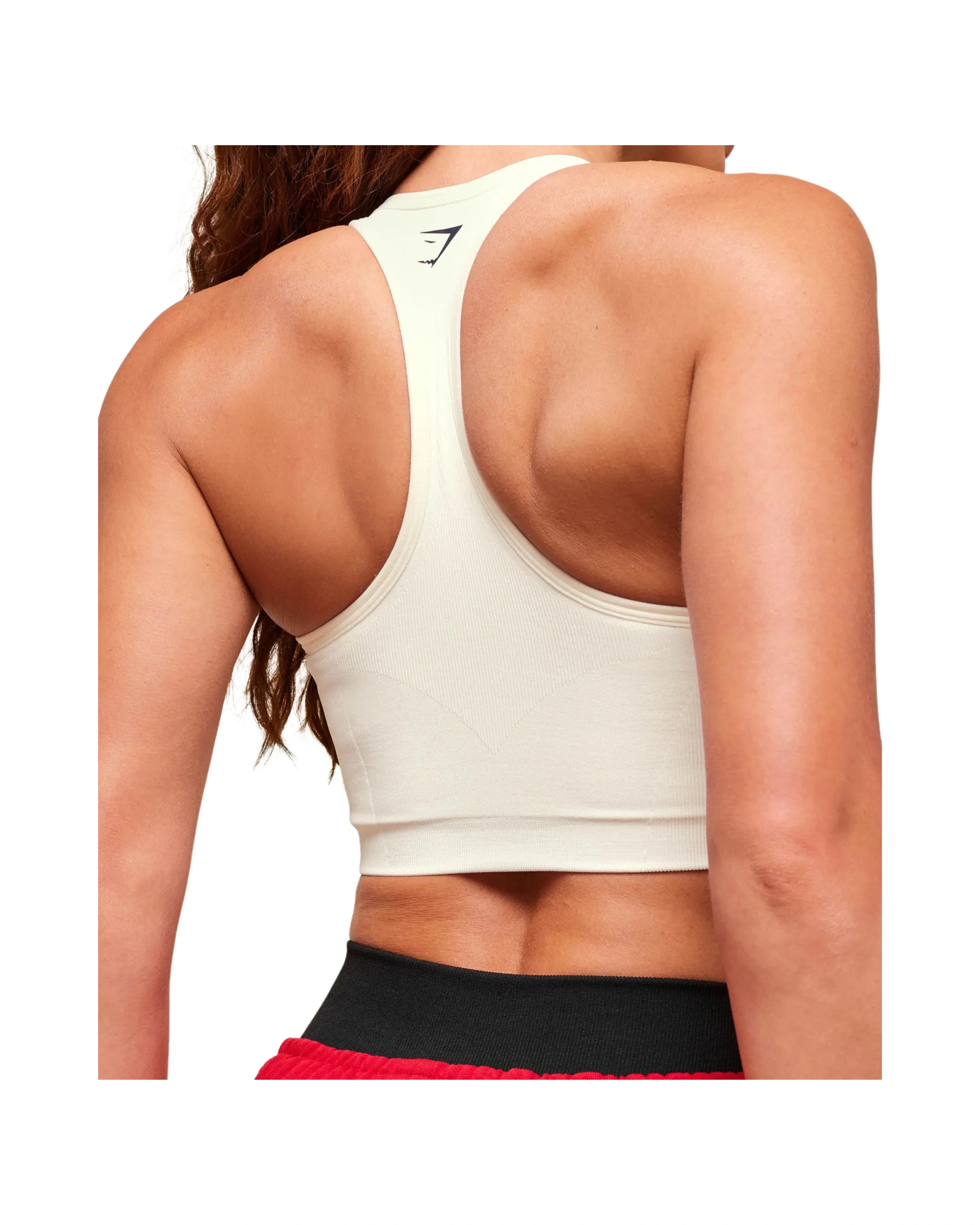 Gymshark Lift Varsity Seamless Tank Soft White - HypeFly India View 2