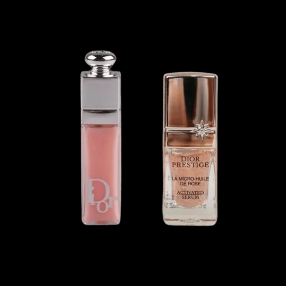 Dior Beauty Combo Set Lip Maximizer Plumping Gloss Prestige La Micro-Huile de Rose Advanced Serum  - HypeFly India View 1