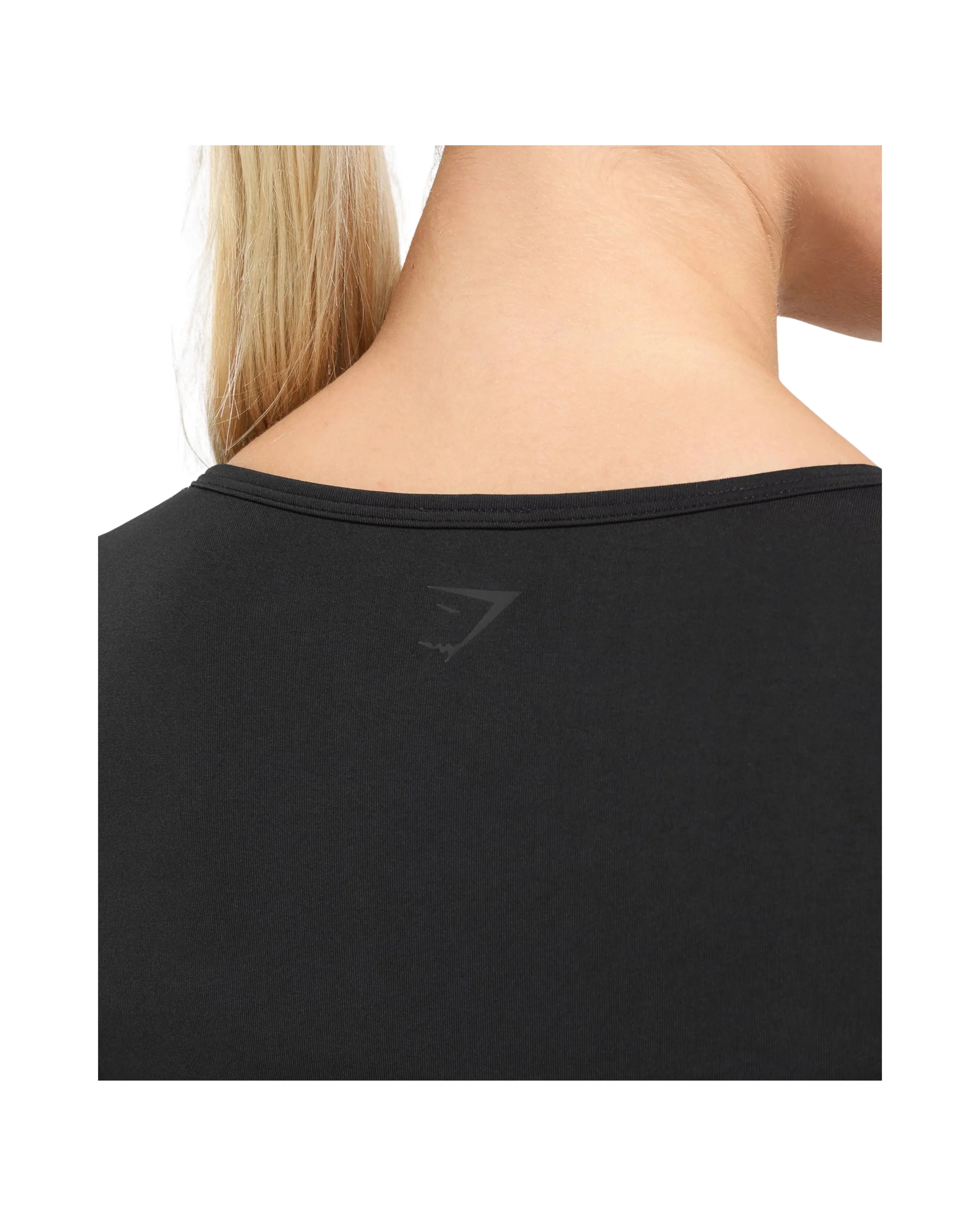 Gymshark Contrast Seamless Crop Top Black - HypeFly India View 7