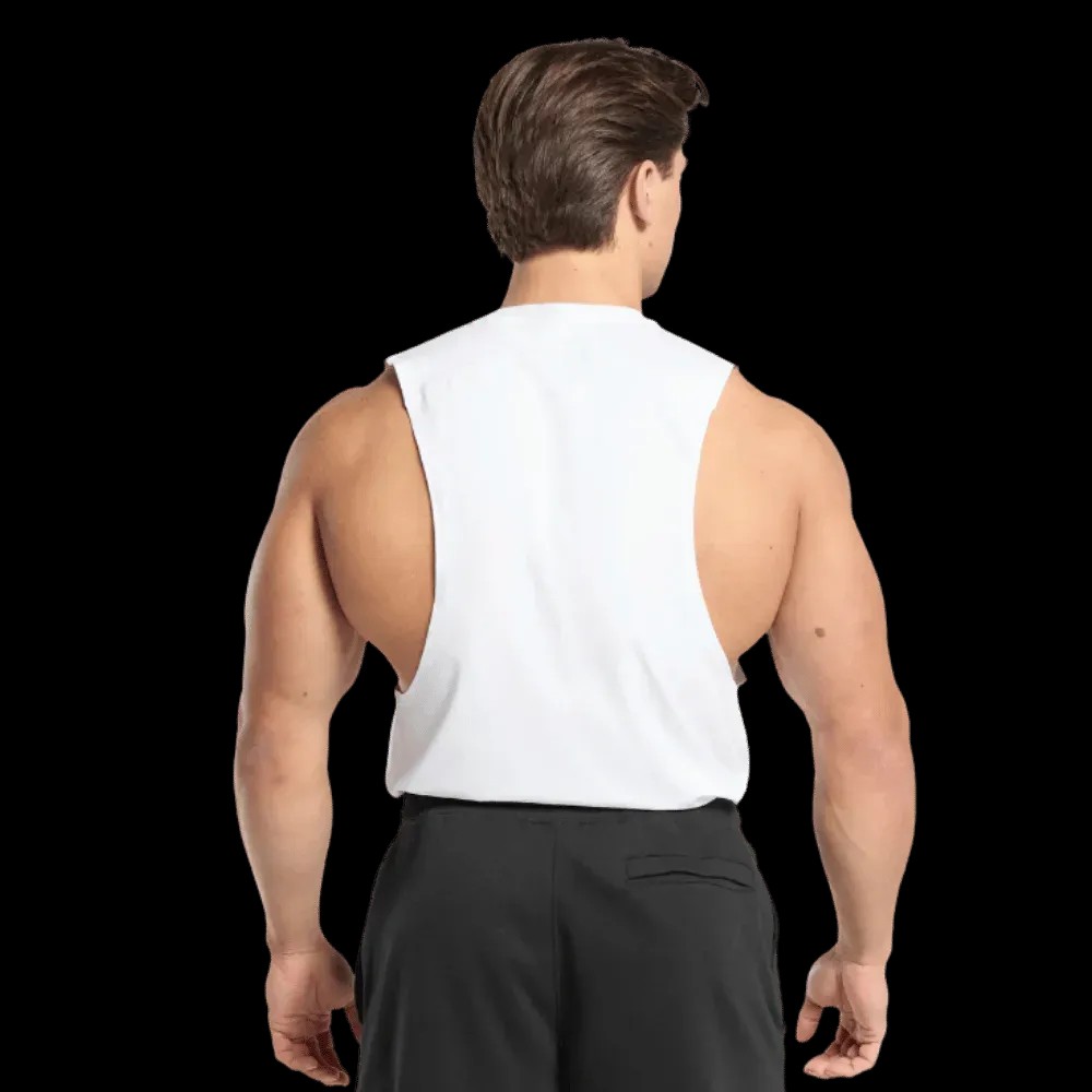 Gymshark Prime Drop Arm Tank White - HypeFly India View 4
