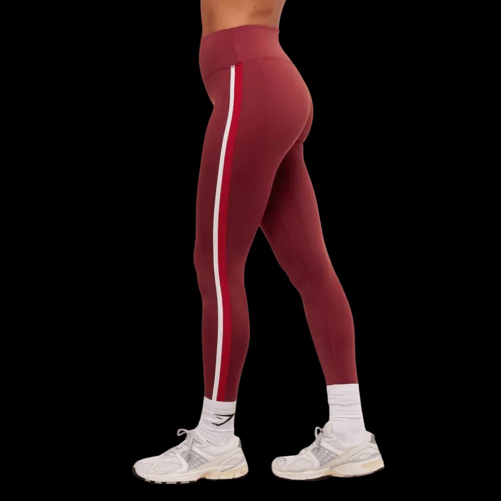 Gymshark Piping Legging Sets Red - HypeFly India View 4