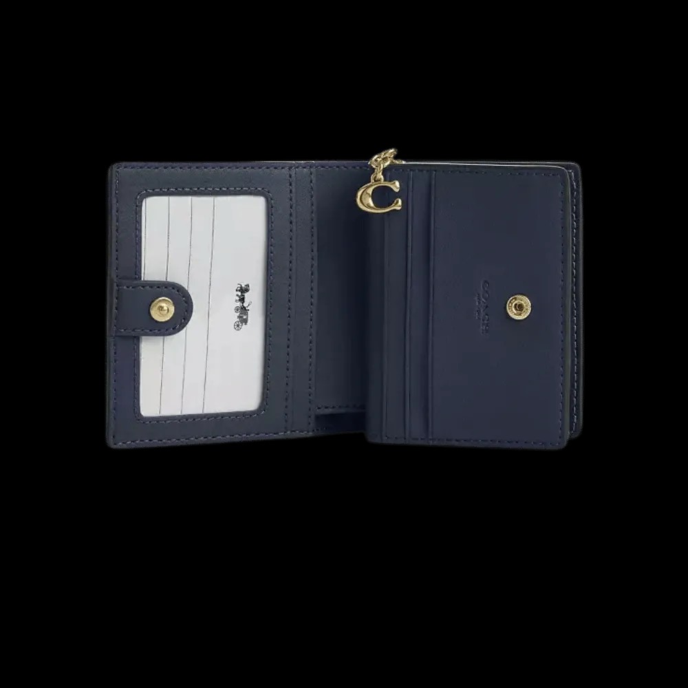 Coach Snap Wallet In Signature Denim Indigo  - HypeFly India View 2