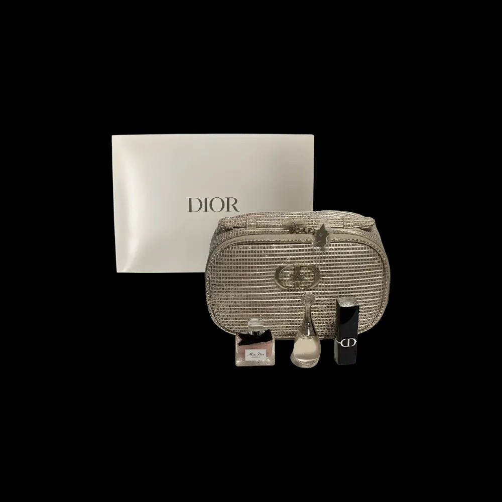 Dior Christmas Limited Edition Four Piece Set with Gold Makeup Bag - HypeFly India View 1