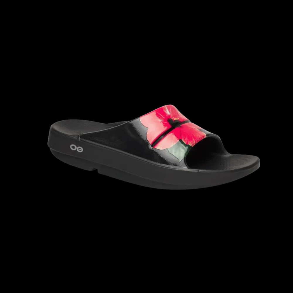Oofos OOahh Limited Slide Sandal - Hibiscus - HypeFly India View 2