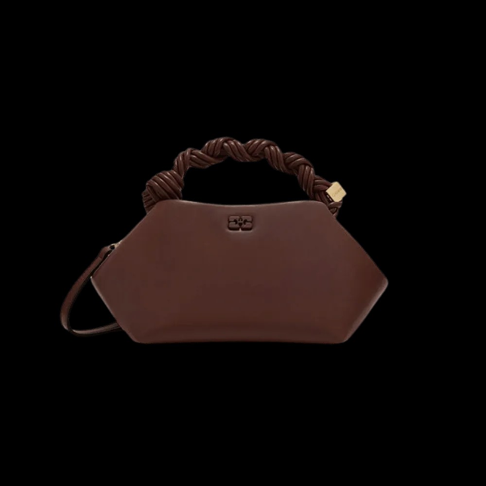 Ganni Brown Small Bou Bag - HypeFly India View 1